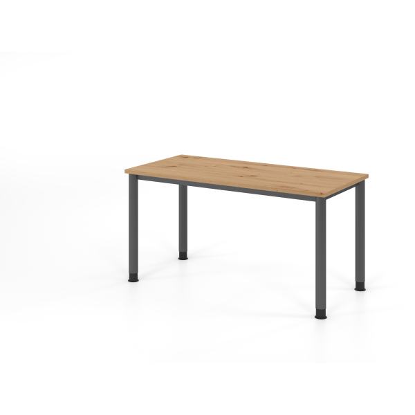 4032062310960 - Schreibtisch VHS manuell höhenverstellbar 81cm (H) 140x672cm (BxT) Asteiche   graphit 4032062310960 Hammerbacher
