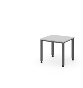 Schreibtisch VQS, manuell h&ouml;henverstellbar, 81cm (H), 80x80cm (BxT), grau / graphit