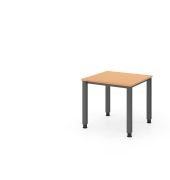 Schreibtisch VQS, manuell h&ouml;henverstellbar, 81cm (H), 80x80cm (BxT), buche / graphit