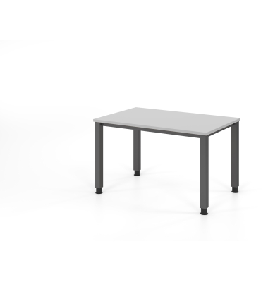 Schreibtisch VQS, manuell h&ouml;henverstellbar, 81cm (H), 120x80cm (BxT), grau / graphit