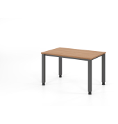 Schreibtisch VQS, manuell h&ouml;henverstellbar, 81cm (H), 120x80cm (BxT), nussbaum / graphit