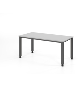 Schreibtisch VQS, manuell h&ouml;henverstellbar, 81cm (H), 160x80cm (BxT), grau / graphit