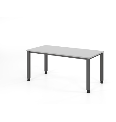 Schreibtisch VQS, manuell h&ouml;henverstellbar, 81cm (H), 160x80cm (BxT), grau / graphit