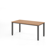 Schreibtisch VQS, manuell h&ouml;henverstellbar, 81cm (H), 160x80cm (BxT), nussbaum / graphit