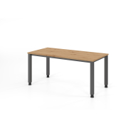 Schreibtisch VQS, manuell h&ouml;henverstellbar, 81cm (H), 160x80cm (BxT), asteiche / graphit