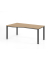 Schreibtisch VQS, manuell h&ouml;henverstellbar, 81cm (H), 180x100cm (BxT), eiche / graphit