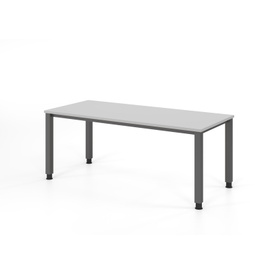 Schreibtisch VQS, manuell h&ouml;henverstellbar, 81cm (H), 180x80cm (BxT), grau / graphit