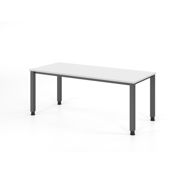 4032062311318 - Schreibtisch VQS manuell höhenverstellbar 81cm (H) 180x80cm (BxT) Weiß   graphit 4032062311318 Hammerbacher