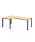 Schreibtisch VQS, manuell h&ouml;henverstellbar, 81cm (H), 200x120cm (BxT), ahorn / graphit