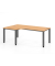 Schreibtisch VQS, manuell h&ouml;henverstellbar, 81cm (H), 200x120cm (BxT), buche / graphit