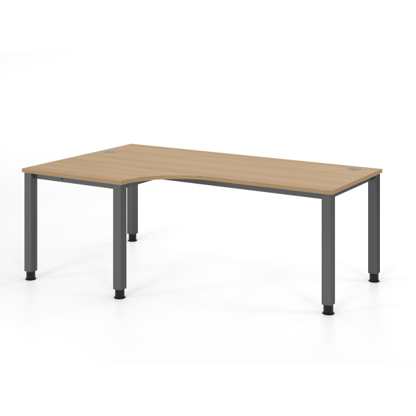 4032062311424 - Schreibtisch VQS manuell höhenverstellbar 81cm (H) 200x120cm (BxT) Eiche   graphit 4032062311424 Hammerbacher