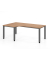 Schreibtisch VQS, manuell h&ouml;henverstellbar, 81cm (H), 200x120cm (BxT), nussbaum / graphit