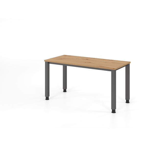 4032062311486 - Schreibtisch VQS manuell höhenverstellbar 81cm (H) 140x672cm (BxT) Asteiche   graphit 4032062311486 Hammerbacher
