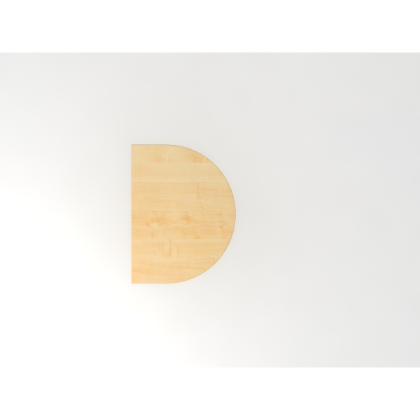 4032062311585 - Anbautisch höhenverstellbar HA60 ahorn grau halbrund 600 x 800 x 655 - 825 cm