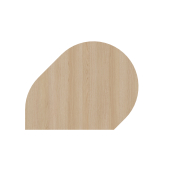 Anbautisch mit STF 80x102xcm EicheGraphit