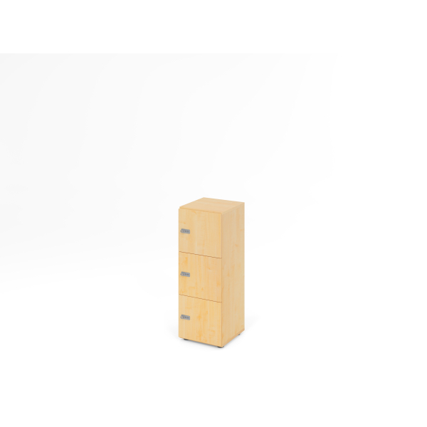 4032062314180 - Schließfachschrank Topas Line 3 Ordnerhöhen 3 Fächer Zahlenschloss B 400 x T 420 x H 1100 mm Ahorn Ahorn