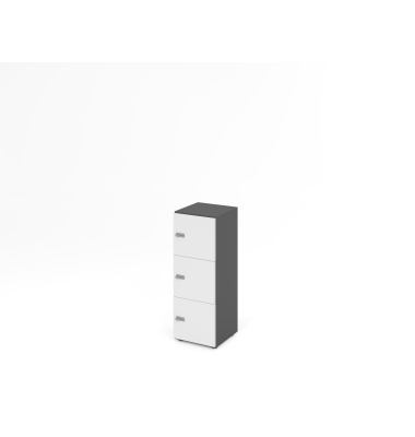 Schliessfachschrank 3OH GraphitWeiss,3xZS