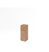 Schliessfachschrank 3OH Nussbaum,3xZS