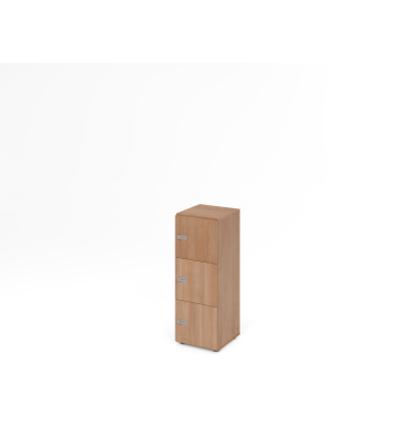 Schliessfachschrank 3OH Nussbaum,3xZS