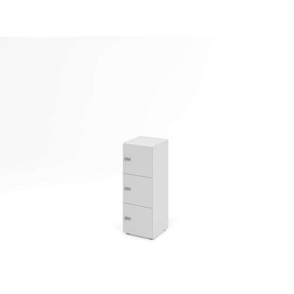 4032062314302 - HAMMERBACHER Schließfachschrank weiß lichtgrau V234L3 W 5 ZS 3 Schließfächer 400 x 420 x 1100 cm