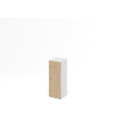 Schliessfachschrank 3OH WeissEiche,3xZS