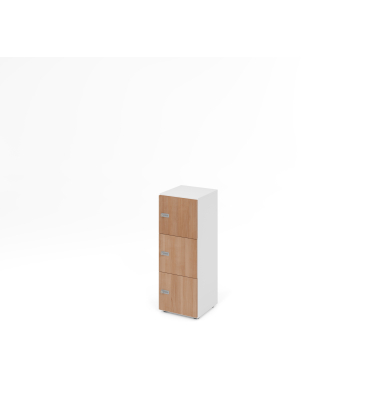 Schliessfachschrank 3OH WeissNuss,3xZS