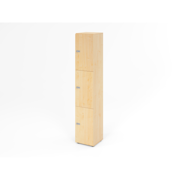 4032062314357 - Schließfachschrank Topas Line 6 Ordnerhöhen 3 Fächer Zahlenschloss B 400 x T 420 x H 2156 mm Ahorn Ahorn