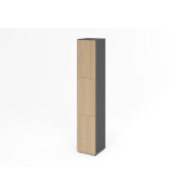 Schliessfachschrank 6OH GraphitEiche,3xZS