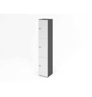 Schliessfachschrank 6OH GraphitWeiss,3xZS