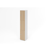 Schliessfachschrank 6OH WeissEiche,3xZS