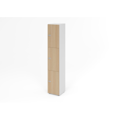 Schliessfachschrank 6OH WeissEiche,3xZS