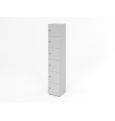 Schliessfachschrank 6OH Grau,6xZS