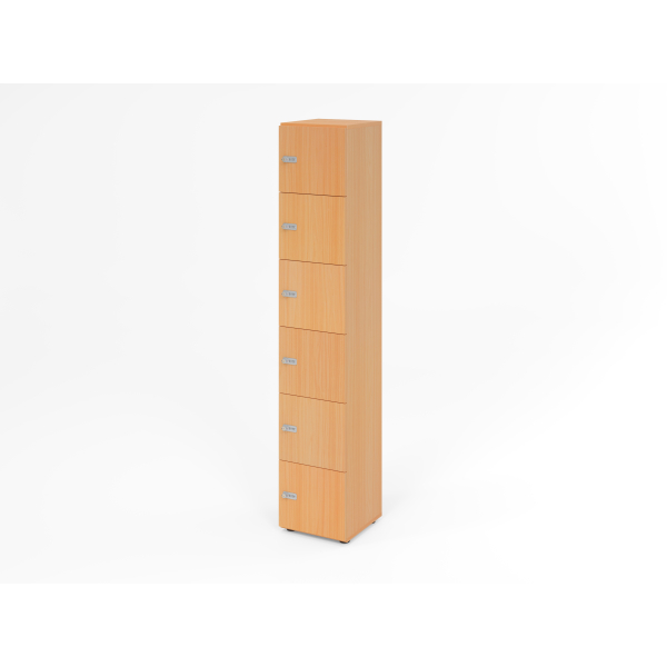 4032062314548 - HAMMERBACHER Schließfachschrank buche V264L6 6 6 ZS 6 Schließfächer 400 x 420 x 2156 cm