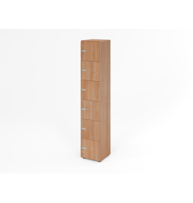 Schliessfachschrank 6OH Nussbaum,6xZS