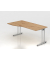 Schreibtisch VNS, 74cm (H), 180x100cm (BxT), asteiche / silber