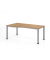 Schreibtisch VQS, manuell h&ouml;henverstellbar, 81cm (H), 180x100cm (BxT), asteiche / silber