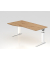 Schreibtisch VUS, manuell h&ouml;henverstellbar, 86cm (H), 180x100cm (BxT), asteiche / wei&szlig;
