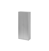 Fl&uuml;gelt&uuml;renschrank V4 V4100/5/S/BM, 5 OH, grau/silber, 80x188x34,6cm (BxHxT)
