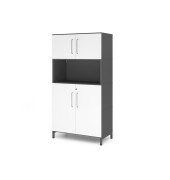 Kombischrank, 4OH, Sockel, graphitwei&szlig;