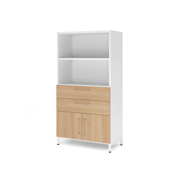 4032062319727 - Kombischrank 4 OH Sockel weißeiche 4032062319727 Hammerbacher