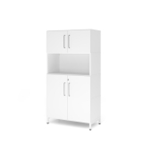 Kombischrank, 4OH, Sockel, graphitwei&szlig;