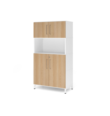 Kombischrank, 4OH, Sockel, graphiteiche