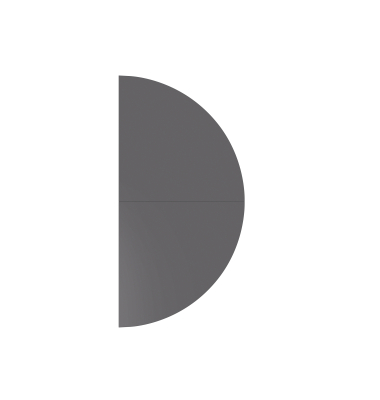 Anbautisch 2xViertelkreisSTF eckig GraphitS