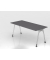 Schreibtisch VAS, manuell h&ouml;henverstellbar, 76cm (H), 180x80cm (BxT), graphit / silber