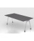 Schreibtisch VAS, manuell h&ouml;henverstellbar, 76cm (H), 200x100cm (BxT), graphit / silber