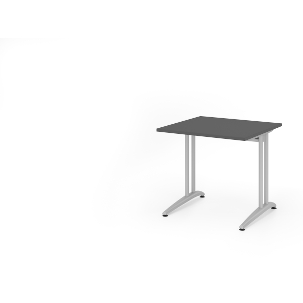 4032062321805 - Schreibtisch VBS 74cm (H) 80x80cm (BxT) Graphit   silber 4032062321805 Hammerbacher