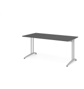 Schreibtisch VBS, 74cm (H), 160x80cm (BxT), graphit / silber