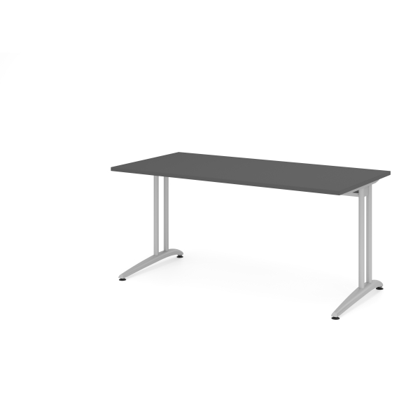 4032062321829 - Schreibtisch VBS 74cm (H) 160x80cm (BxT) Graphit   silber 4032062321829 Hammerbacher