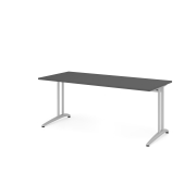 Schreibtisch VBS, 74cm (H), 180x80cm (BxT), graphit / silber