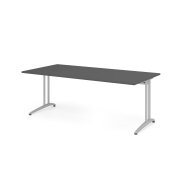 Schreibtisch VBS, 74cm (H), 200x100cm (BxT), graphit / silber